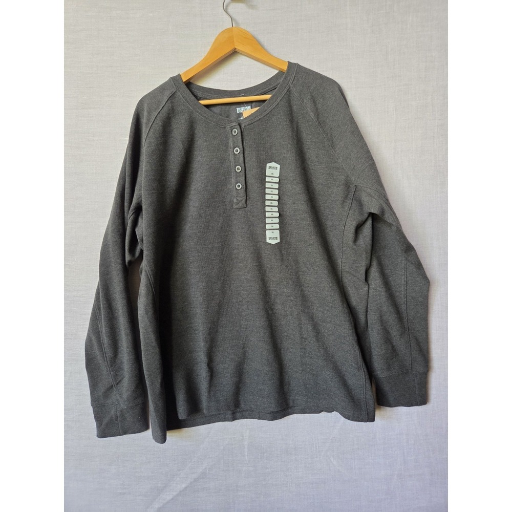 Duluth Trading Co Henley Winter Waffle Henley Womens Longtail T Size XXL NEW 2X
